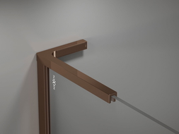 Mexen set of L-angle stabilizers for 10 mm shower screens, rose gold - 800-07-60