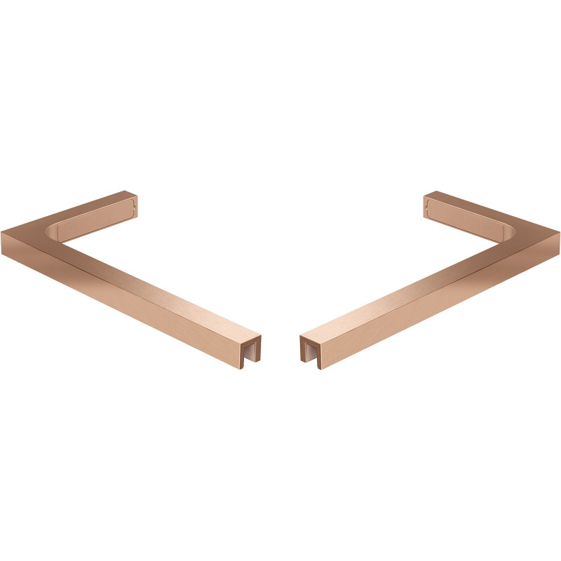 Mexen Uni-L2 L-bracket set for 10 mm shower panels, brushed copper - 800-07-65