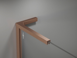 Mexen Uni-L2 L-bracket set for 10 mm shower panels, brushed copper - 800-07-65