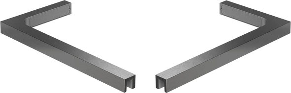 Mexen set of L-shaped stabilizers for 10 mm shower walls, brushed gun gray - 800-07-66