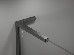 Mexen Uni-L2 L-angle bracket set for 10 mm shower enclosures, brushed gun gray - 800-07-66