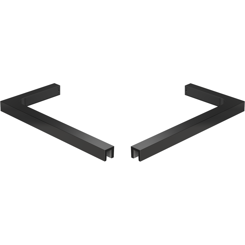 Mexen set of L-shaped brackets for 10 mm shower walls, black - 800-07-70
