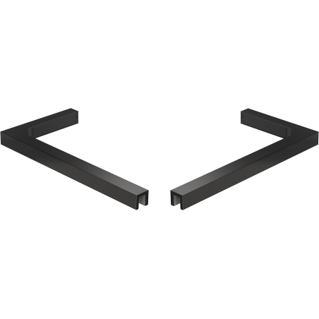 Mexen set of L-angle stabilizers for 10 mm shower walls, black - 800-07-70