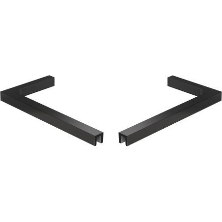 Mexen set of L-shaped angle brackets for 10 mm shower panels, black - 800-07-70