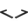 Mexen Uni-L2 L-shaped bracket set for 10 mm shower panels, black - 800-07-70