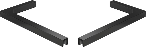 Mexen set of L-angle stabilizers for 10 mm shower walls, black - 800-07-70