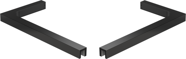 Mexen set of L-shaped angle brackets for 10 mm shower panels, black - 800-07-70