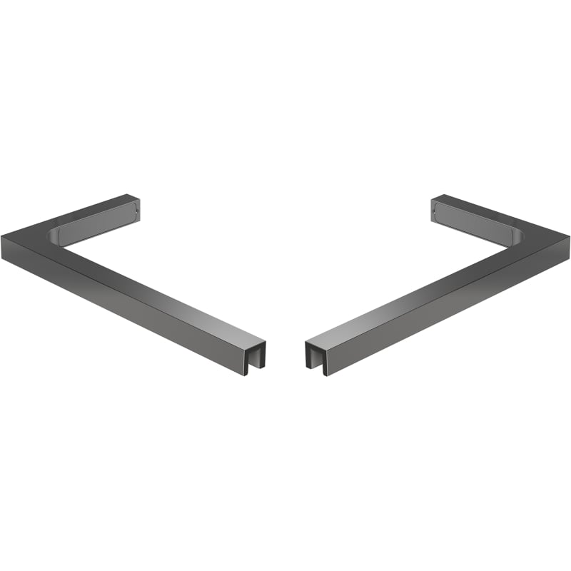 Mexen Uni-L2 L-shaped angle support set for 10 mm shower screens, black - 800-07-95
