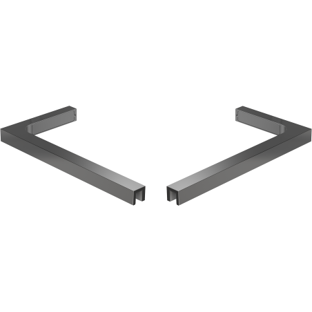 Mexen set of L-shaped brackets for 10 mm shower walls, black - 800-07-95