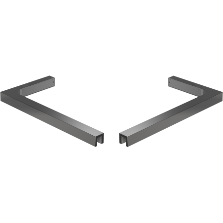 Mexen Uni-L2 L-shaped angle support set for 10 mm shower screens, black - 800-07-95
