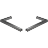 Mexen Uni-L2 L-shaped angle support set for 10 mm shower screens, black - 800-07-95