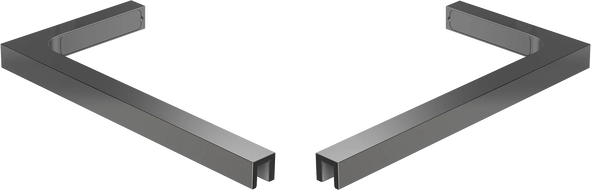 Mexen set of L-shaped angle stabilizers for 10 mm shower screens, black - 800-07-95