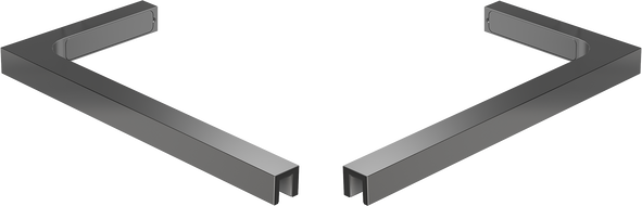 Mexen set of L-shaped brackets for 10 mm shower walls, black - 800-07-95