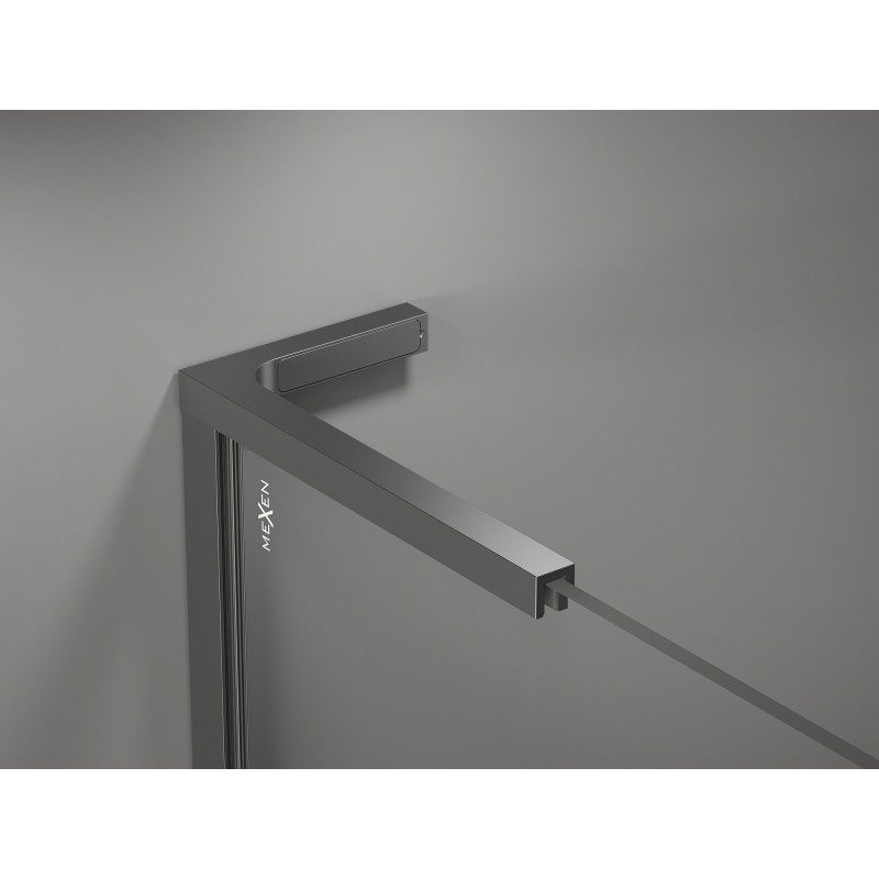 Mexen Uni-L2 L-shaped angle support set for 10 mm shower screens, black - 800-07-95