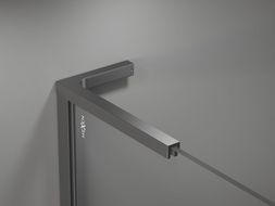 Mexen set of L-shaped brackets for 10 mm shower walls, black - 800-07-95