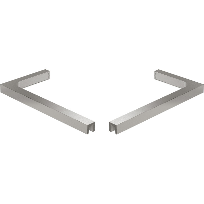 Mexen Uni-L2 L-shaped bracket set for 10 mm shower screens, brushed nickel - 800-07-97
