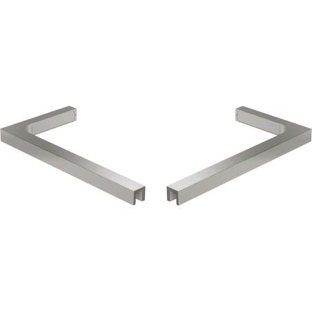 Mexen set of L-shaped angle brackets for 10 mm shower walls, brushed nickel - 800-07-97