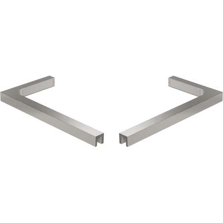 Mexen set of L-shaped angle stabilizers for 10 mm shower walls, brushed nickel - 800-07-97