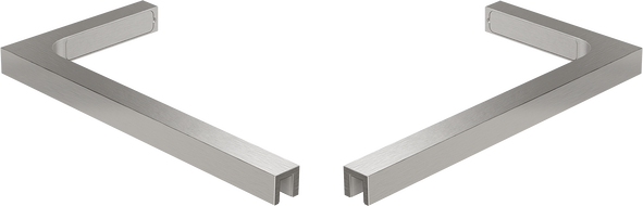 Mexen set of L-shaped angle brackets for 10 mm shower walls, brushed nickel - 800-07-97