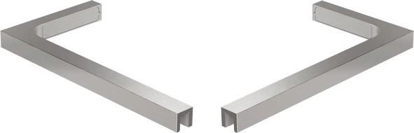 Mexen set of L-shaped angle stabilizers for 10 mm shower walls, brushed nickel - 800-07-97