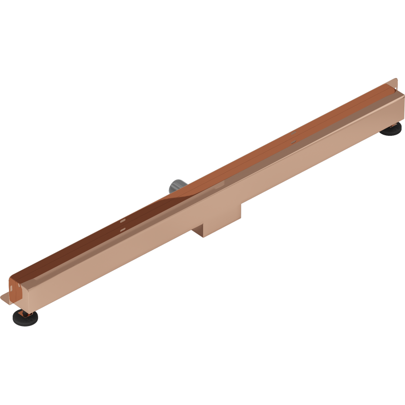 Mexen Flat Wall wall linear drain 2-in-1 120 cm, rose gold - 1630120