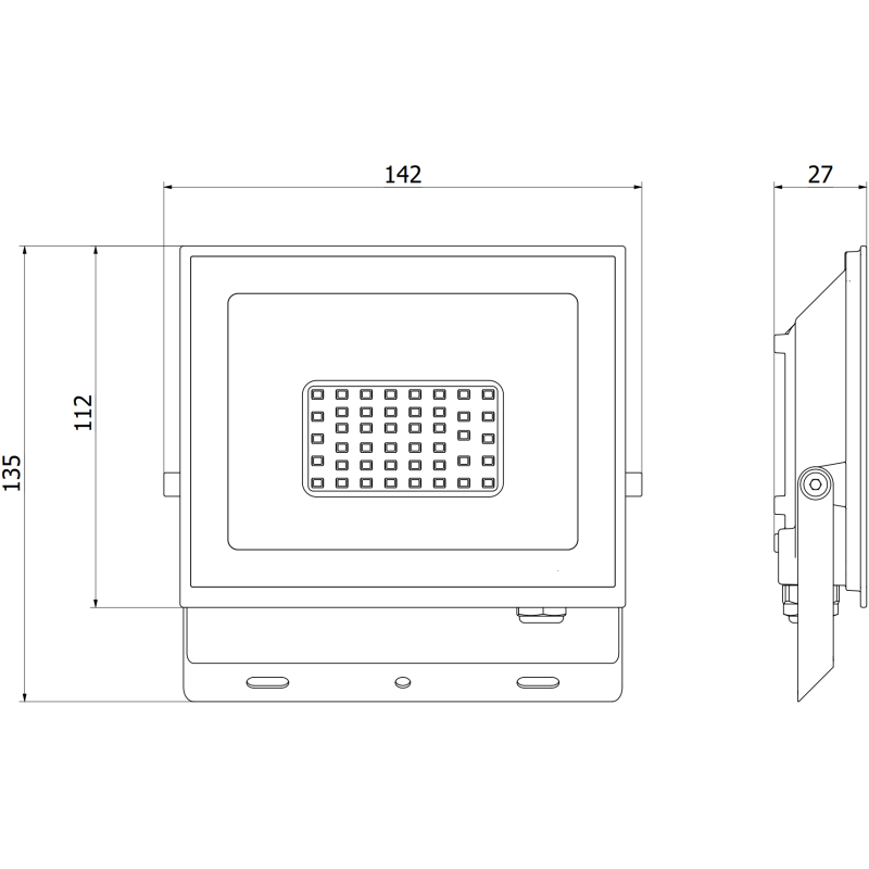 Mexen Luxpro LED floodlight, 30W, Cold - 6500K, 2700 lm, black - L230-030-65-70