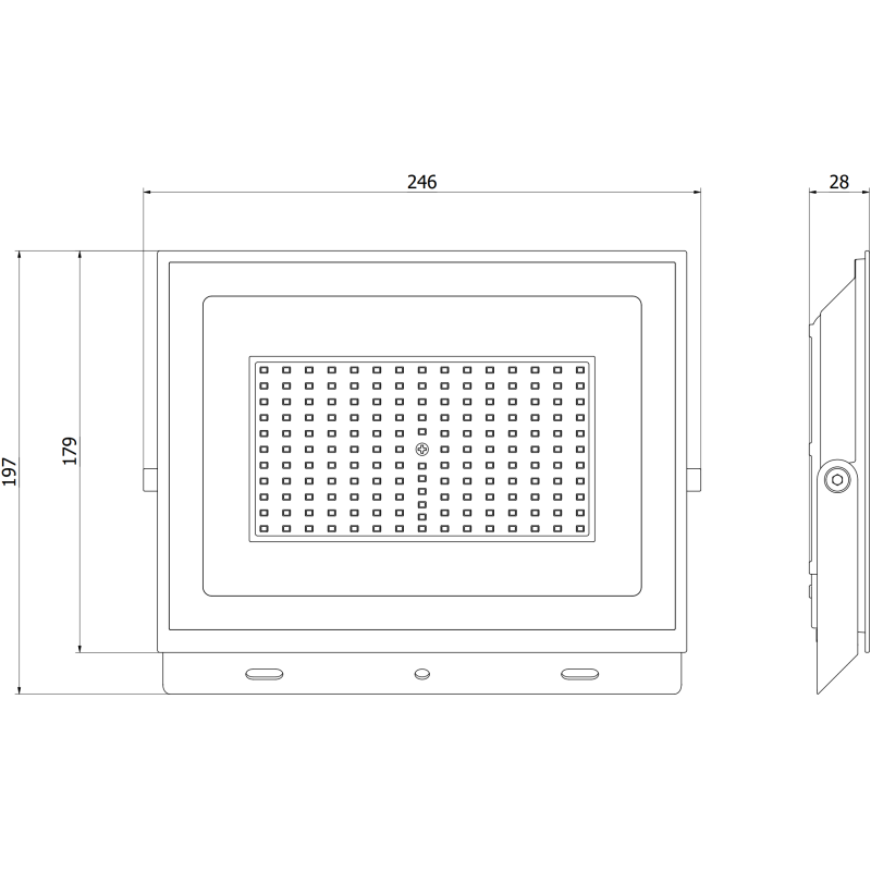 Mexen Luxpro LED Floodlight, 100W, Neutral - 4000K, 9000 lm, Black - L230-100-40-70