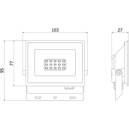 Mexen Luxpro+ LED floodlight, 10W, Neutral - 4000K, 1100 lm, white - L231-010-40-20