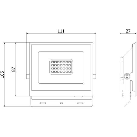 Mexen Luxpro+ LED floodlight, 20W, Cold - 6500K, 2200 lm, white - L231-020-65-20