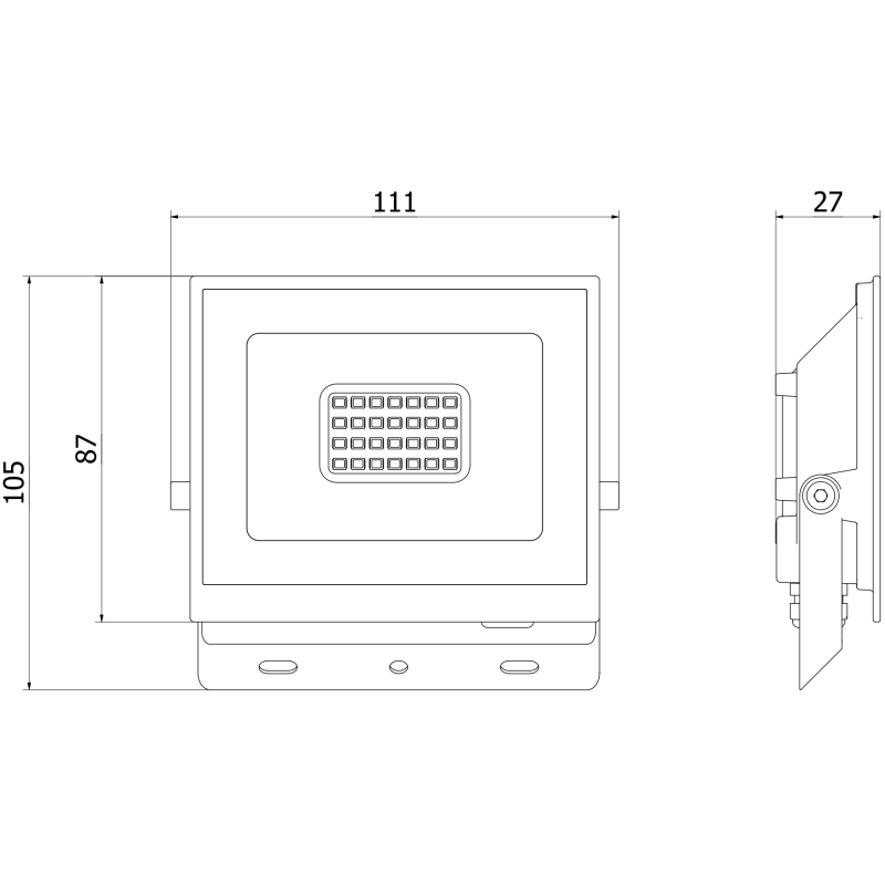 Mexen Luxpro+ LED Floodlight, 20W, Cool - 6500K, 2200 lm, black - L231-020-65-70