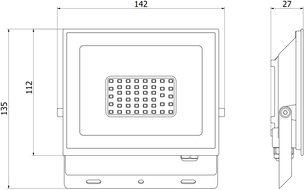 Mexen Luxpro+ LED floodlight, 30W, Cool - 6500K, 3300 lm, white - L231-030-65-20