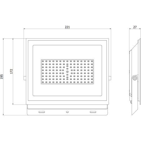 Mexen Luxpro+ LED Floodlight, 70W, Cold - 6500K, 7700 lm, white - L231-070-65-20