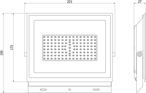 Mexen Luxpro+ LED Floodlight, 70W, Cold - 6500K, 7700 lm, white - L231-070-65-20