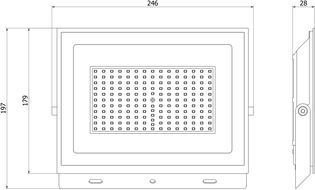 Mexen Luxpro+ LED floodlight, 100W, Neutral - 4000K, 11000 lm, white - L231-100-40-20