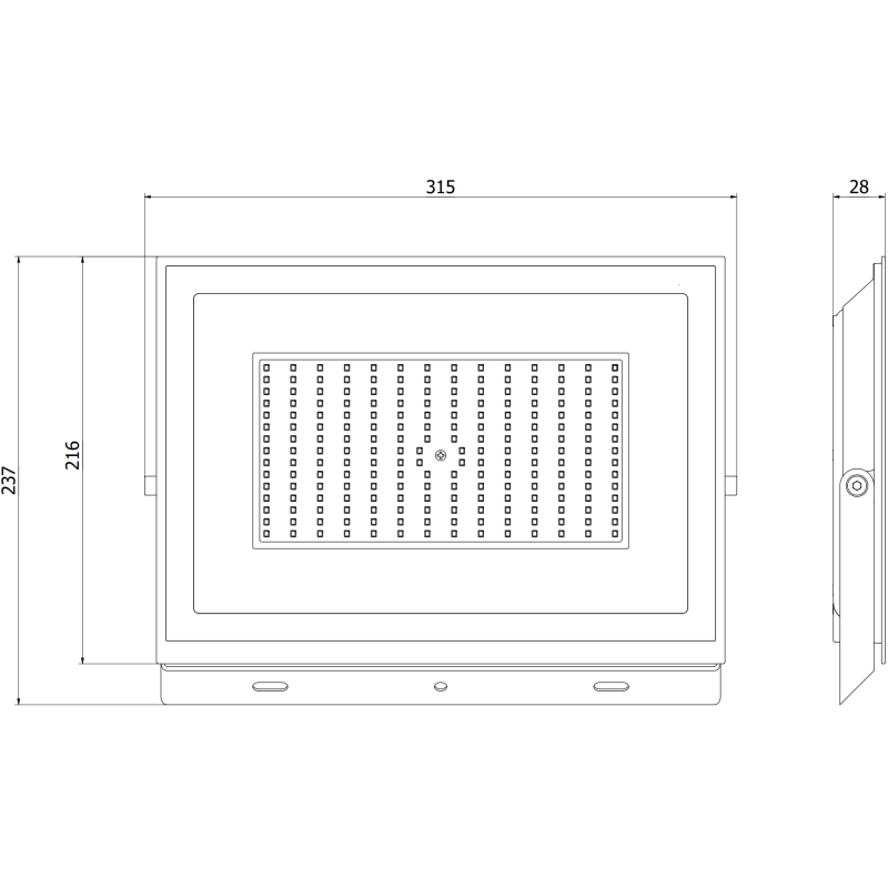 Mexen Luxpro+ LED Floodlight, 150W, Cool - 6500K, 16500 lm, black - L231-150-65-70