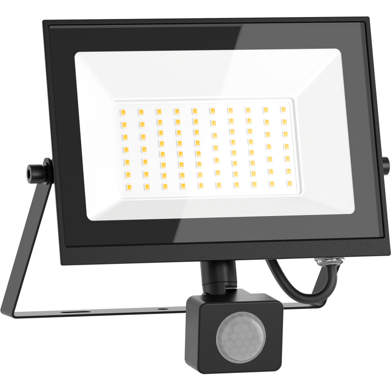 Mexen Luxpro LED floodlight with motion sensor, 50W, Cool - 6500K, 4500 lm, black - L235-050-65-70