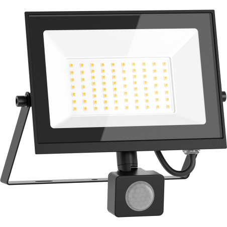 Mexen Luxpro LED floodlight with motion sensor, 50W, Cool - 6500K, 4500 lm, black - L235-050-65-70