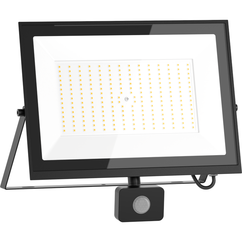Mexen Luxpro LED floodlight with motion sensor, 150W, Cold - 6500K, 13500 lm, black - L235-150-65-70