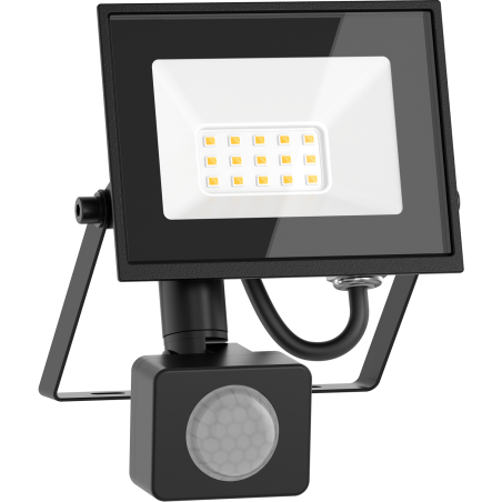 Mexen Luxpro+ LED floodlight with motion sensor, 10W, Cool - 6500K, 1100 lm, black - L236-010-65-70