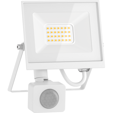 Mexen Luxpro+ LED floodlight with motion sensor, 20W, Cold - 6500K, 2200 lm, white - L236-020-65-20
