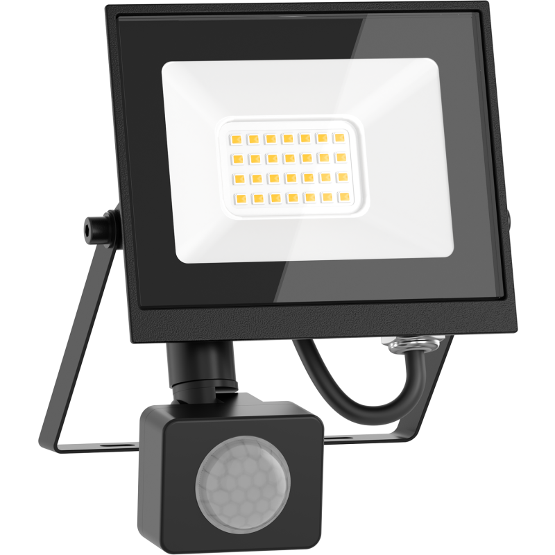 Mexen Luxpro+ LED floodlight with motion sensor, 20W, Cold - 6500K, 2200 lm, black - L236-020-65-70