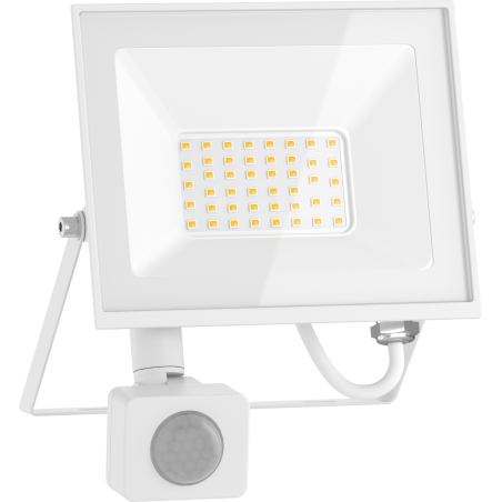 Mexen Luxpro+ LED floodlight with motion sensor, 30W, Neutral - 4000K, 3300 lm, white - L236-030-40-20