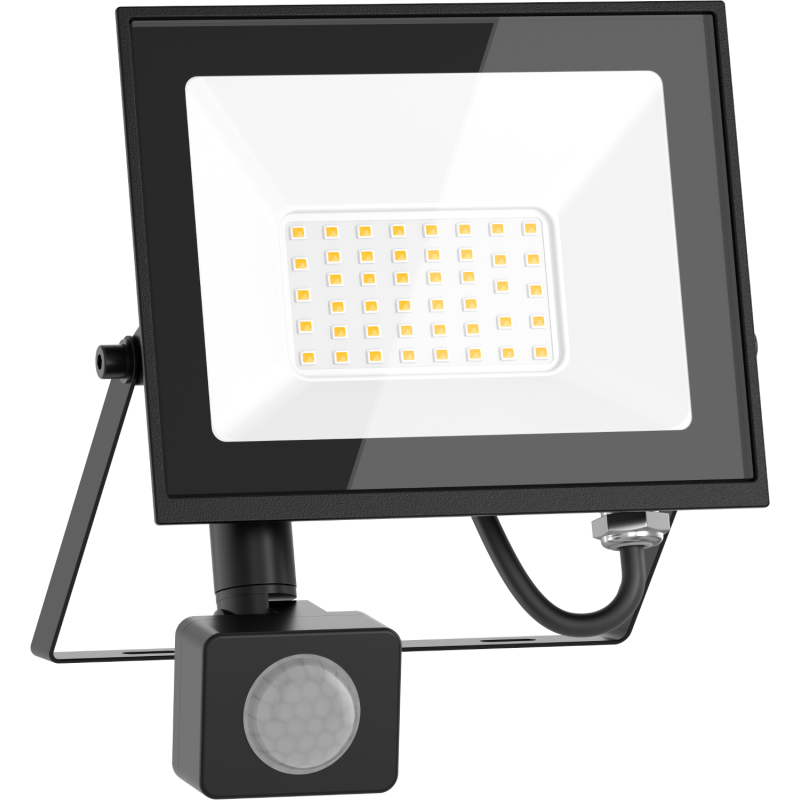 Mexen Luxpro+ LED floodlight with motion sensor, 30W, Neutral - 4000K, 3300 lm, black - L236-030-40-70