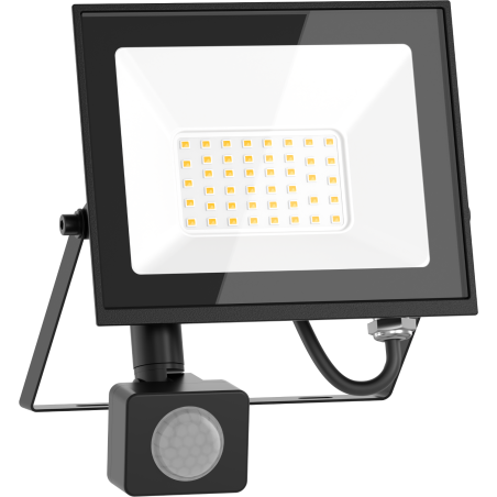 Mexen Luxpro+ LED floodlight with motion sensor, 30W, Cool - 6500K, 3300 lm, black - L236-030-65-70