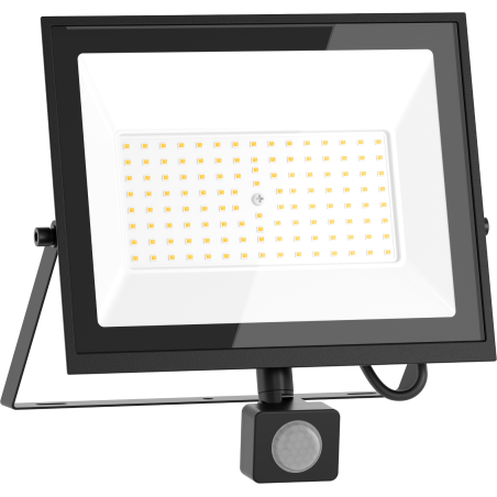 Mexen Luxpro+ LED Floodlight with Motion Sensor, 70W, Cool - 6500K, 7700 lm, Black - L236-070-65-70