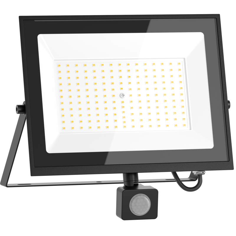 Mexen Luxpro+ LED floodlight with motion sensor, 100W, Cool - 6500K, 11000 lm, black - L236-070-65-70 - L236-100-65-70
