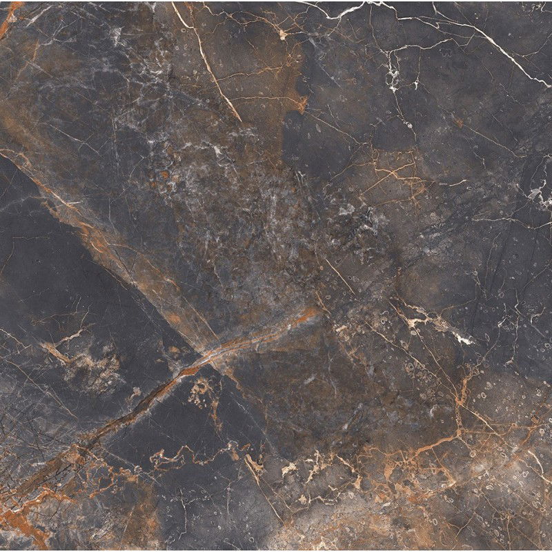 Mexen Visby Black glazed rectified gres G1, floor-wall tile 60 x 60 cm, carving - TL428-060-060-02