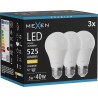 Mexen Nova 3x LED Bulb E27, A60, 5W, Warm - 3000K, 525 lm - L100-E27-0530-01x03