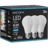Mexen Nova 3x LED Bulb E27, A60, 6W, Cool - 6500K, 630 lm - L100-E27-0665-01x03
