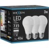 Mexen Nova 3x LED Bulb E27, A60, 7W, Neutral - 4000K, 735 lm - L100-E27-0740-01x03